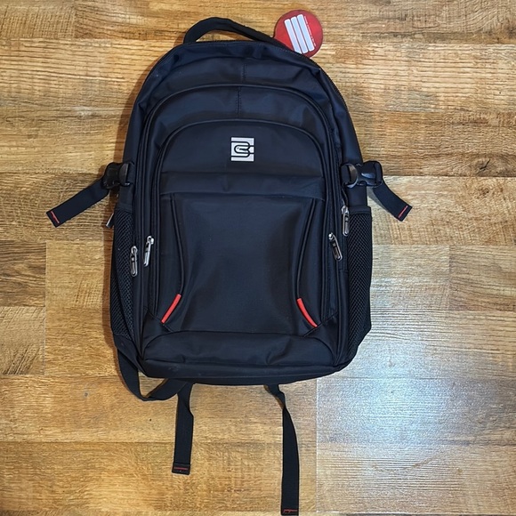 Black and Red‎ Multi-Compartment Backpack - Picture 1 of 9